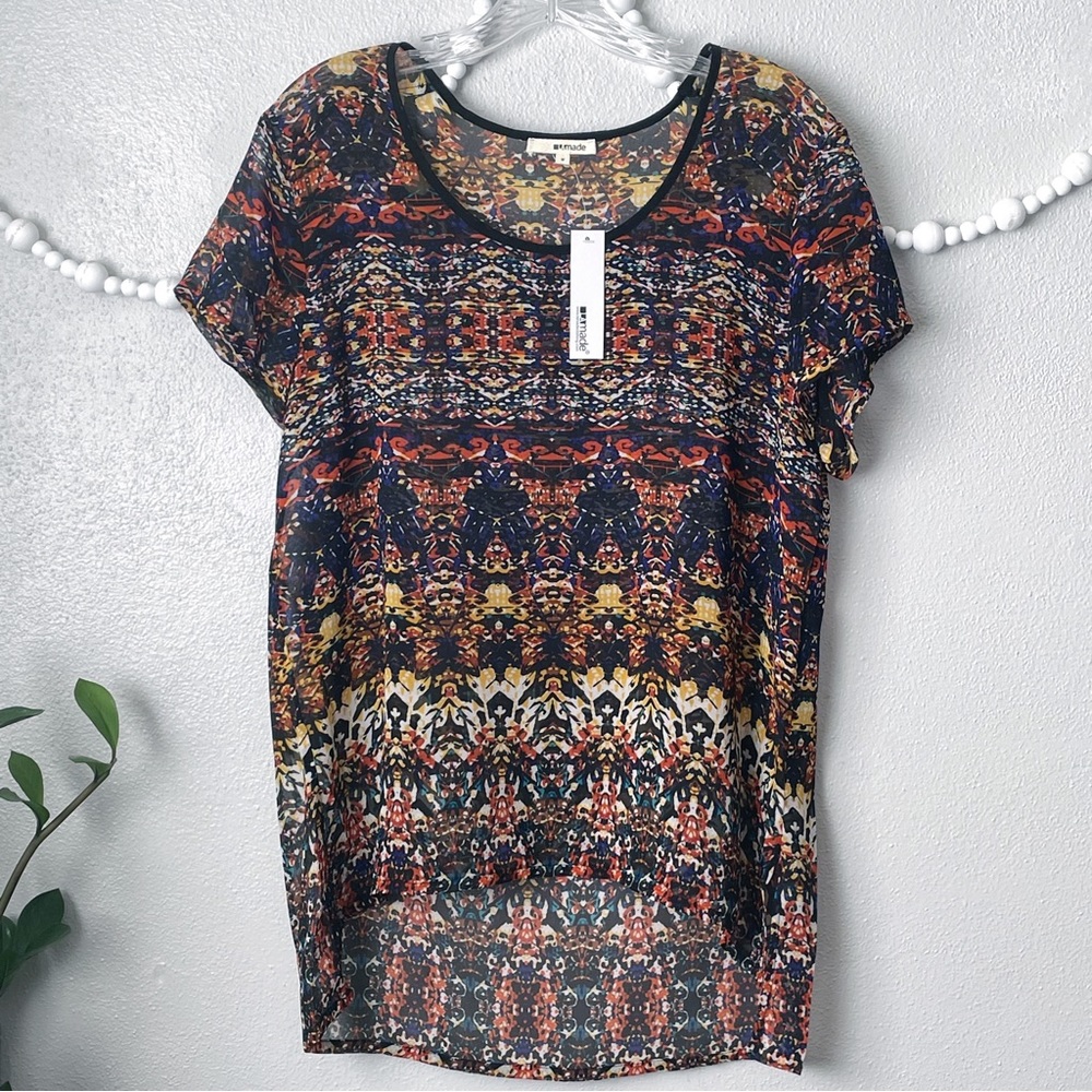 LAmade High Low Short Sleeve Top